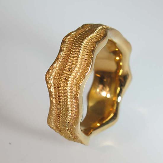 Seewellen Ring (750/000 Rosegold)